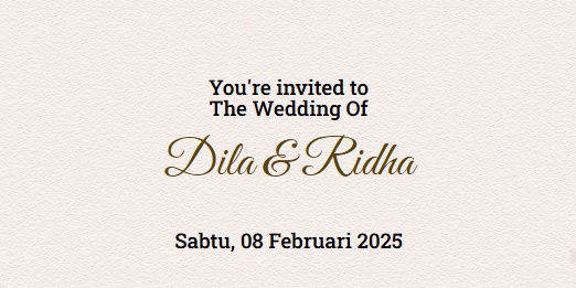 The Wedding of Dila & Ridha